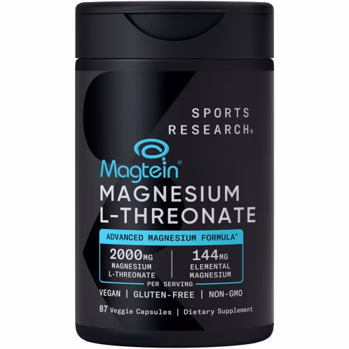 Magnesio L-Treonato Sports Research Magtein® 2000 mg – 87 Cápsulas