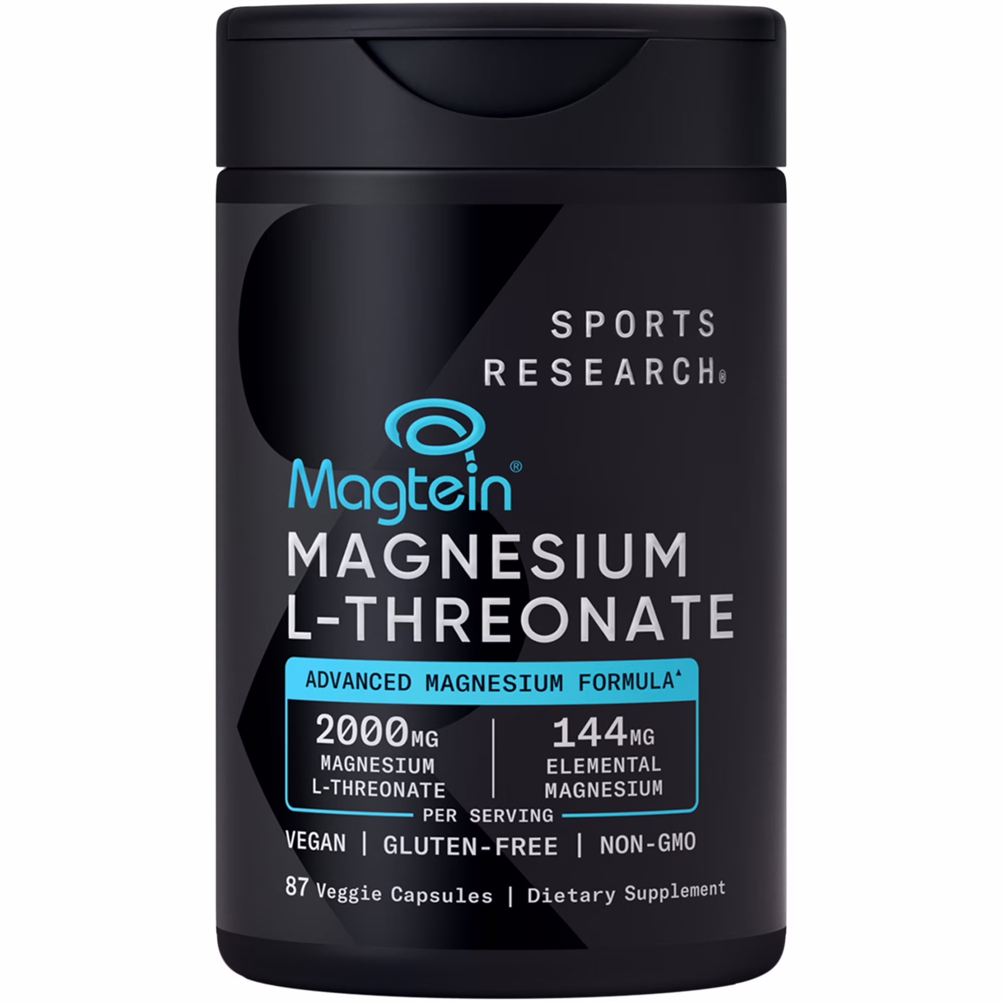 Magnesio L-Treonato Sports Research Magtein® 2000 mg – 87 Cápsulas