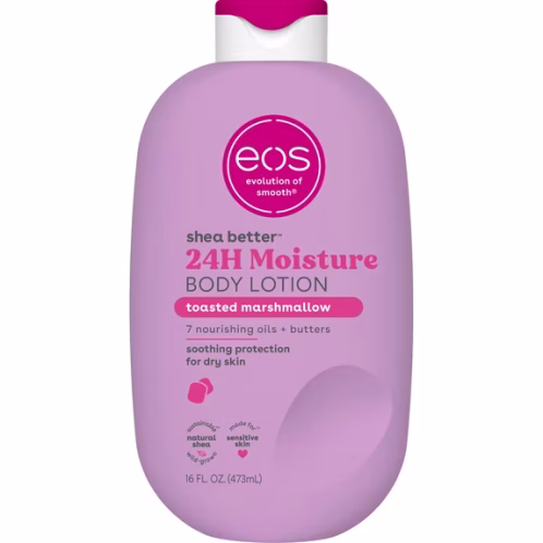 Eos Shea Better Loción Corporal 24H Toasted Marshmallow – 16 oz (473 ml)