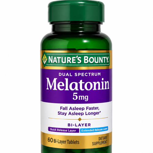 Melatonina 5 mg Espectro Dual – Nature’s Bounty – 60 Tabletas