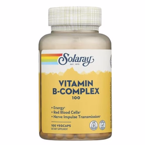 B-Complex 100 mg de Solaray - 100 Cápsulas